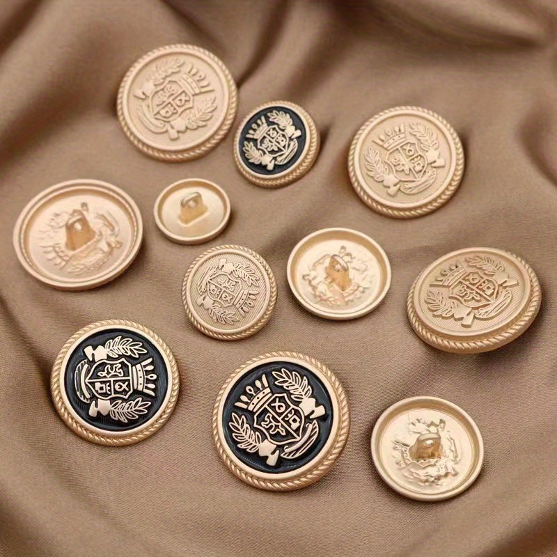 Buttons Coat, Buttons Vintage, Metal Buttons 10pcs, Antique Deer Vintage  College Style Suit Buttons, Blazer Classic Shank Buttons, Sewing 