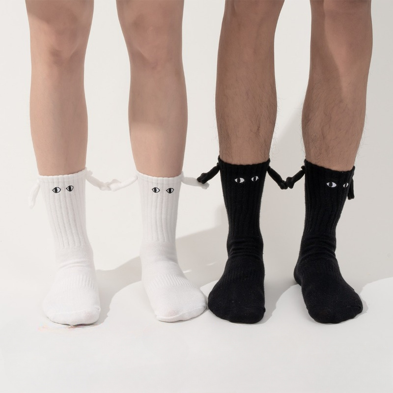 Holding hands socks hold your hand and walking together. Mid-calf socks are  suitable for couples and are also suitable for BFFs! - Shop Udoland Socks -  Pinkoi