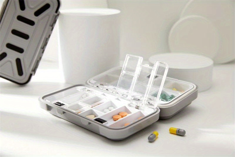 travel pill case medicine storage organizer container   tablet dispenser independent lattice pill box fishing tackle box details 2