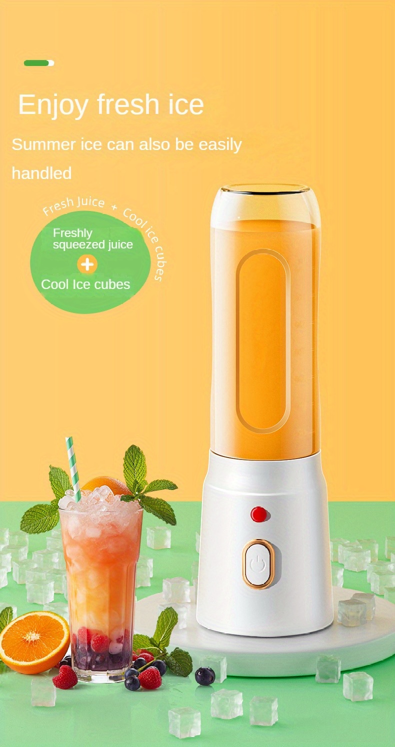 3pcs, Blender, Batidora Portátil Eléctrica, Exprimidores, Batidora Portátil  Para Batidos Y Smoothies, Recargable Por USB Y 10 Cuchillas Para Frutas Y