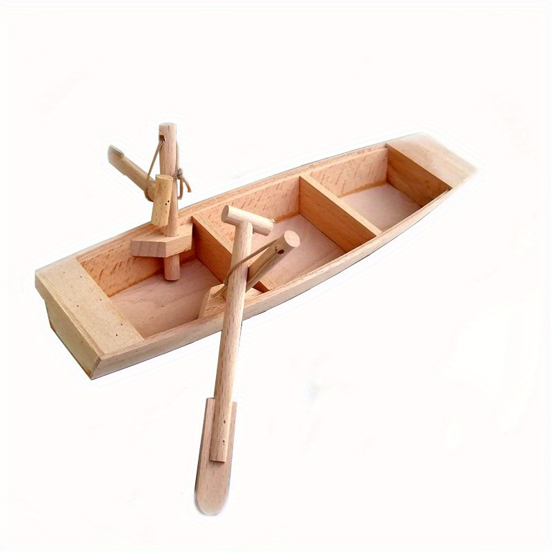 Bonsai Water Pool Wooden Small Boat Model Miniature Wooden - Temu