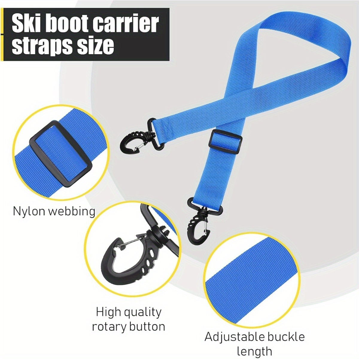 Sangles de chaussures de ski pour le transport