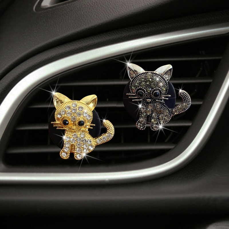 

1pc Retro Cute Kitty Design Car Air Vent Decoration Clip, Car Air Conditioning Aromatherapy Diffuser Clip, Car Interior Decoration Eid Al-adha Mubarak