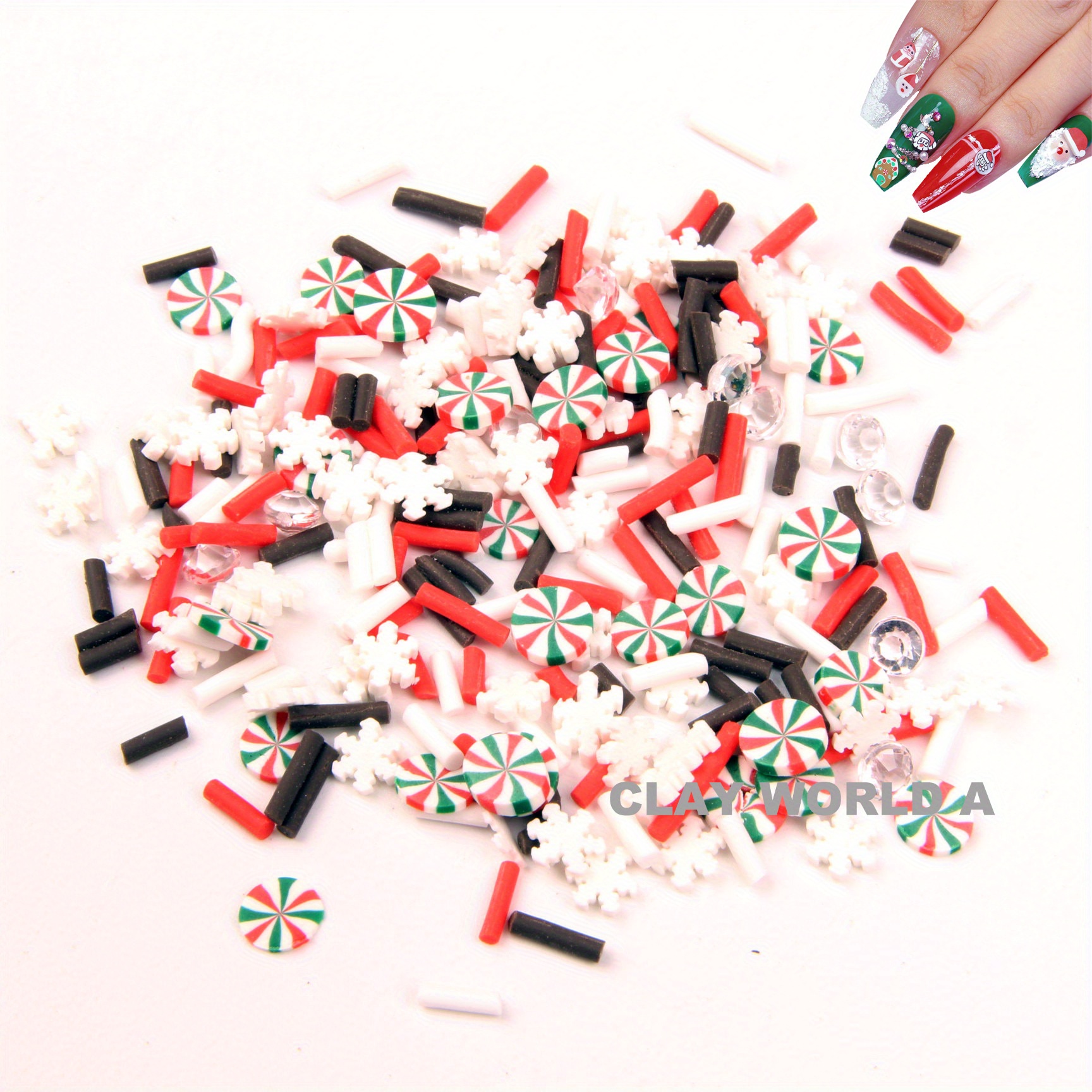 Christmas Nail Art ,snowflake Penguin Slime Charms Fimo 3d Polymer For  Slime, Lip Gloss Making Supplies Resin And Nail Art Decorations, Free  Shipping For New Users