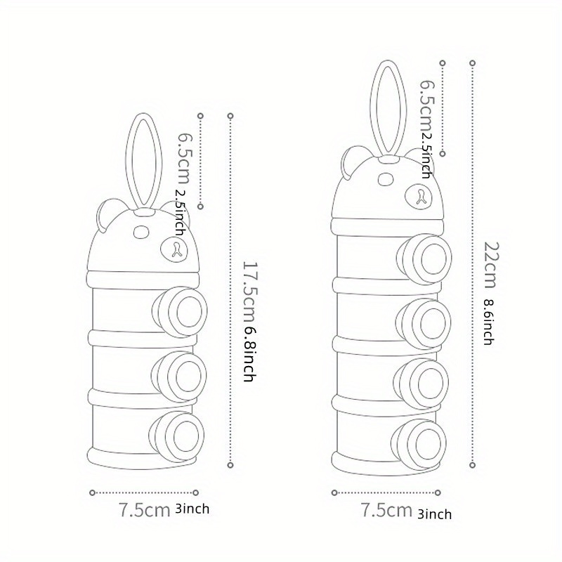 formula milk storage box portable milk powder box dispenser food container storage snack box details 0