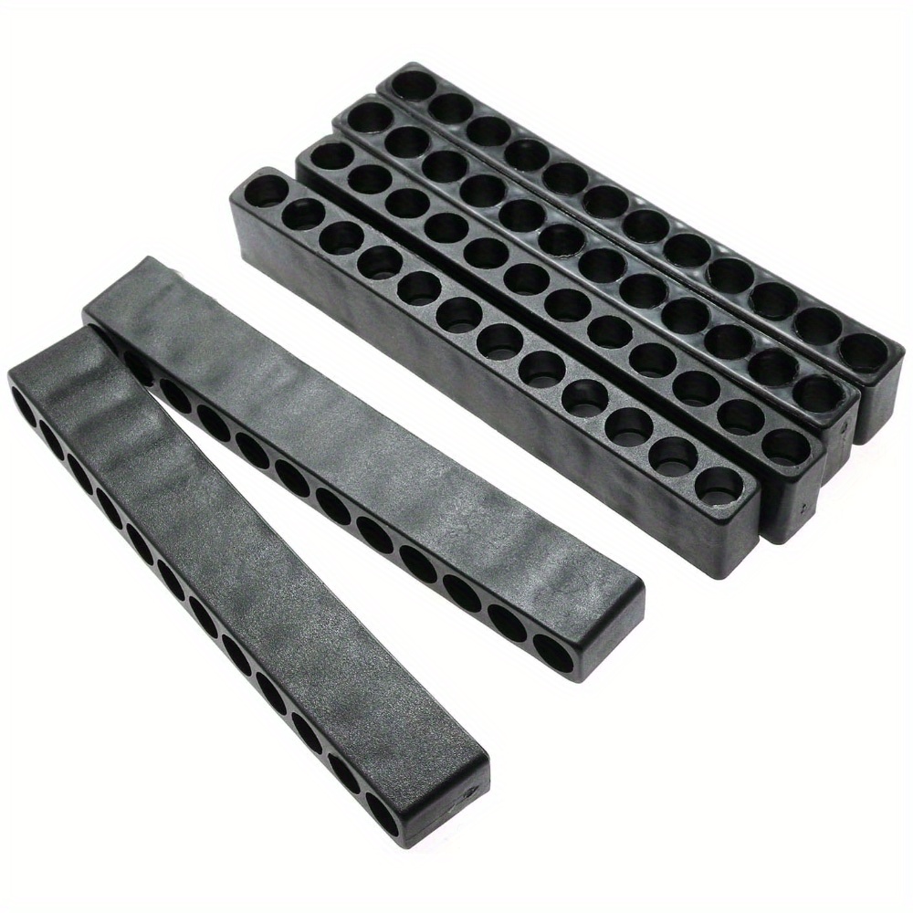 3/6 Plastic Screwdriver Bit Holders (hexagonal ) - 12-hole, Durable, Lightweight, For Safe Storage Of Power Tools/ Accessories; Practical, High-quality Tool Organizers.