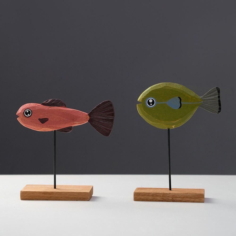 Estátua De Peixe Em Madeira Exquisita Escultura De Peixes Em - Temu Portugal