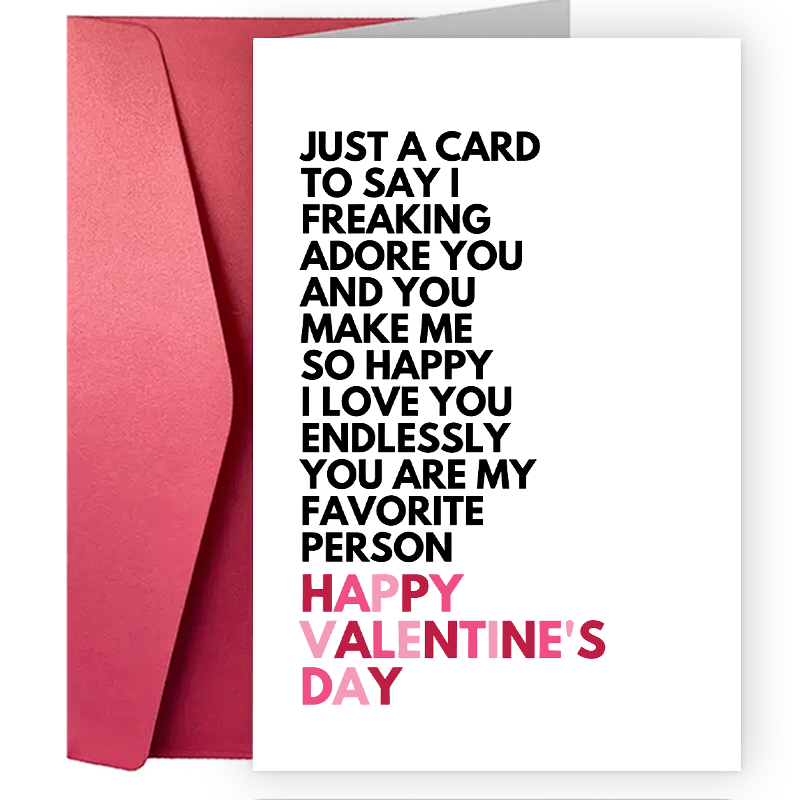 

1pc Funny Creative Valentine's Day Greeting Card I Love You So Much Valentines Day Card Sweet Funny Card For Valentines Day