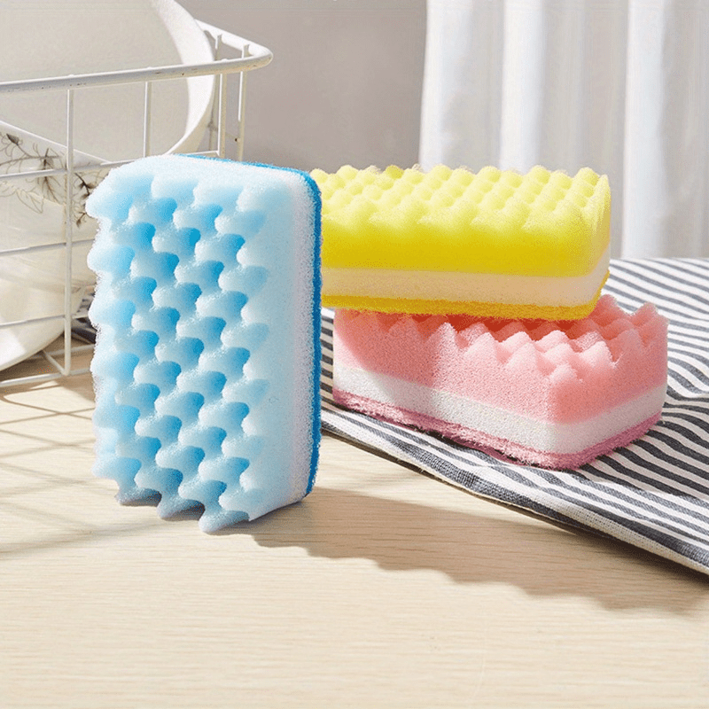  Lubrima Silicone Sponge Dish Sponges, Sponges for Cleaning  Dishes, Kitchen Gadgets, 3 Scrub Sponges for Dishes Kitchen Sponges Scrubber  Brush Household Supplies Accessories : Health & Household