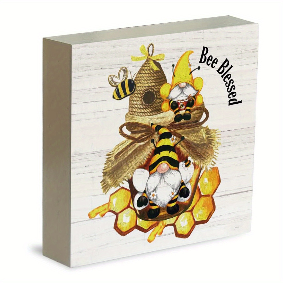 TEMU 1 pièce, Bénie Abeille Été Abeille Naine Carré Mousse PVC Ornement de Bureau, Décoration Maison, Fournitures de Décoration de Fête, Ornement