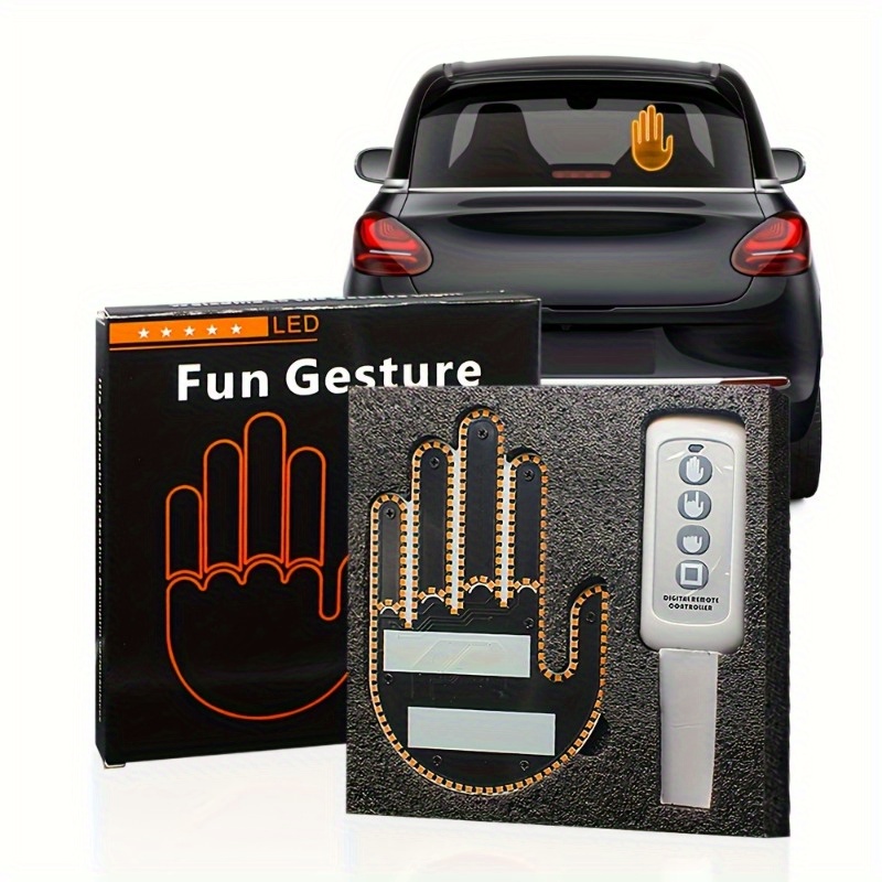 New Led Illuminated Gesture Light Car Finger Light With - Temu