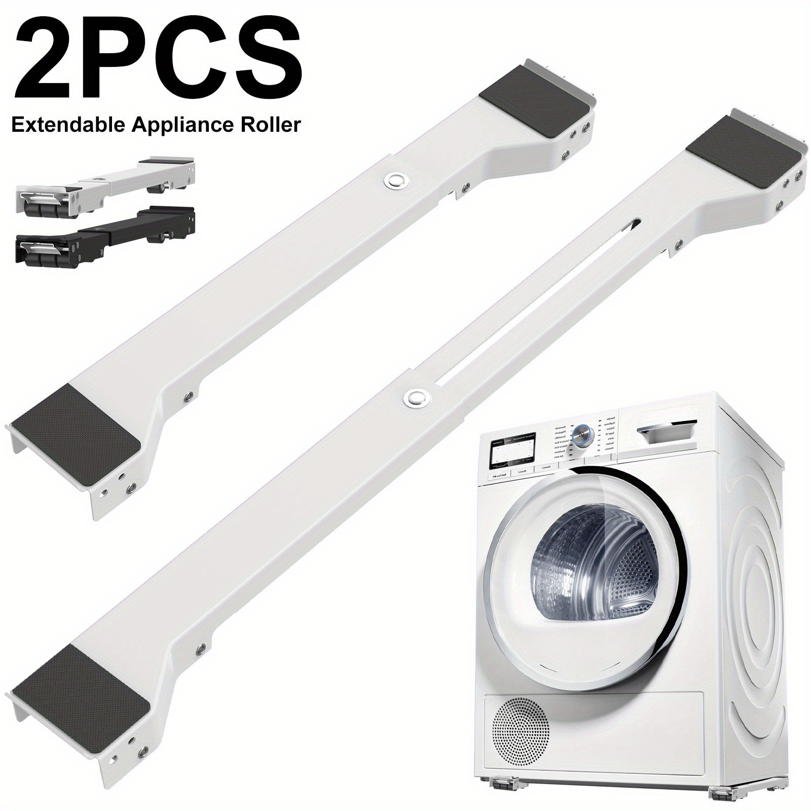 2pcs Washing Machine Sliders, Extendable Appliance Roller, Heavy Duty Appliance  Mover, 661.39lb Load Capacity Anti-slip Appliance Sliders For  Refrigerators, Washing Machine Stand Wheels, Mobile Washing Machine Base -  Tools & Home Improvement 