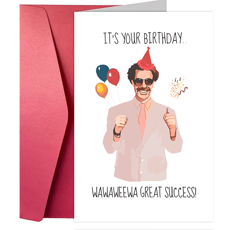 

1 Interesting And Creative Birthday Card, "funny 'wawaweewa Great Success!' Birthday Card", Funny Greeting Card For Boyfriend Or Girlfriend, Happy Birthday
