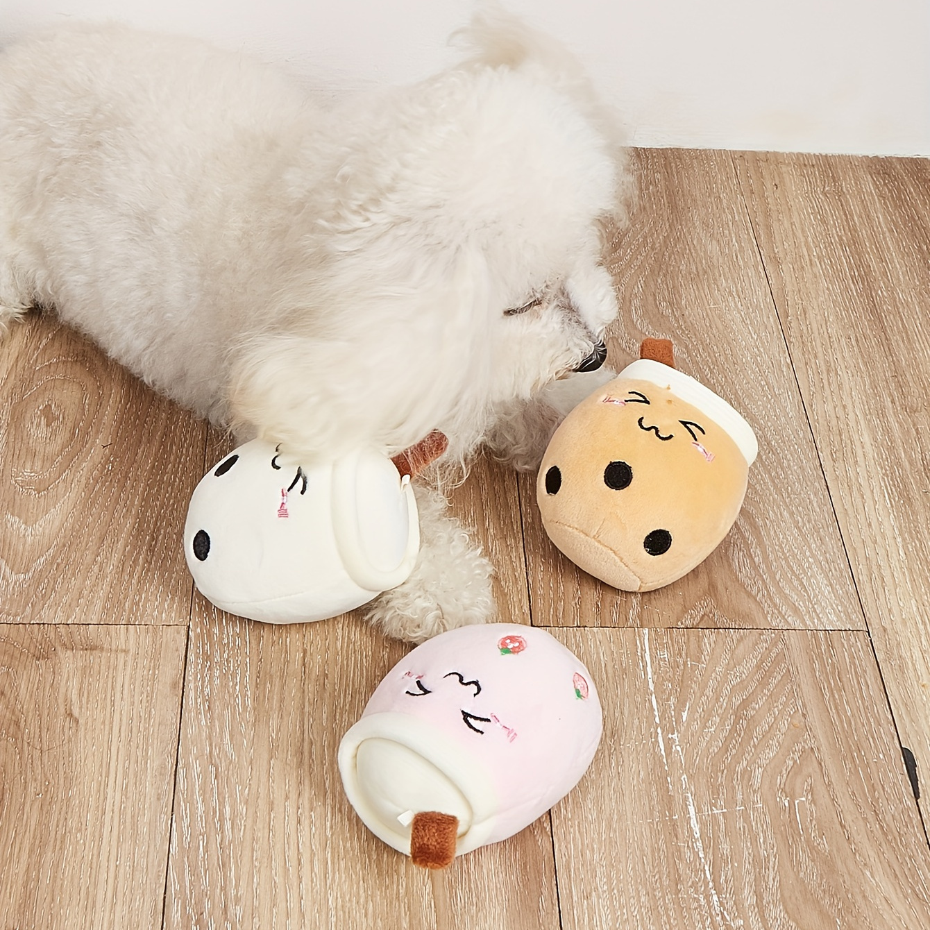 Cute Milk Tea Cup Shape Pet Plush Toy - Perfect Chew Toy For