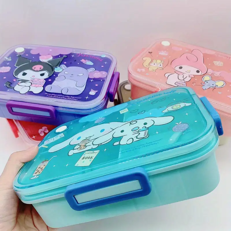 Sanrio Kuromi Lunch Box Cinnamoroll My Melody Student Compartmentalised  Eco-friendly Bento Box Tableware Food Storage Container