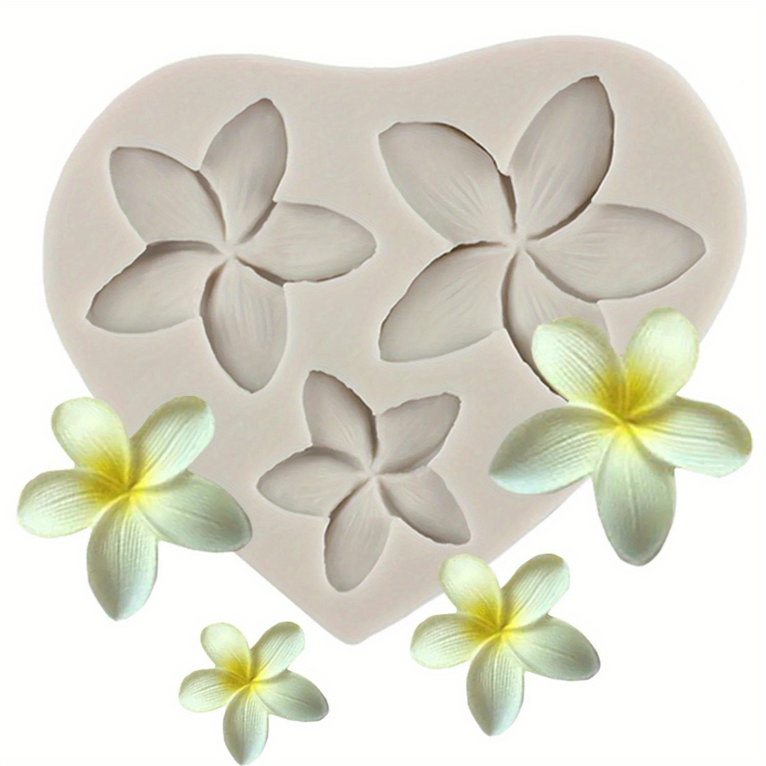 

1pc Plumeria Flower Pendant Silicone Mold Wedding Cake Decorating Tools Cupcake Topper Chocolate Fondant Mould Polymer Clay Candy Molds