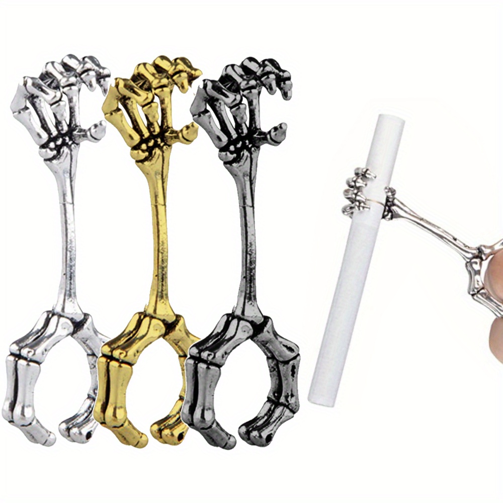 Cigarette Holder Dragon Ring Rack Metal Finger Clip Hand Rack Men Gadget  Gift
