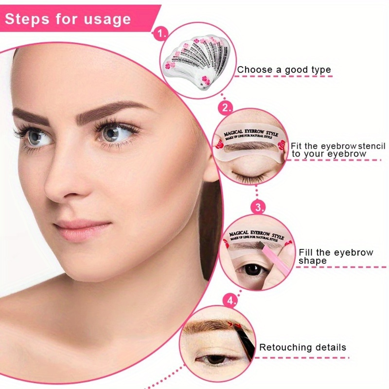 24 Styles Eyebrow Shaping Tool Brow Cards Set