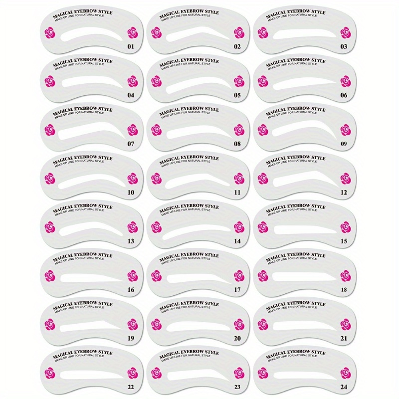 24 styles of eyebrow cards eyebrow artifact eyebrow shape cards eyebrow shaping eyeliner cards eyebrow cards eyebrow   beauty tools