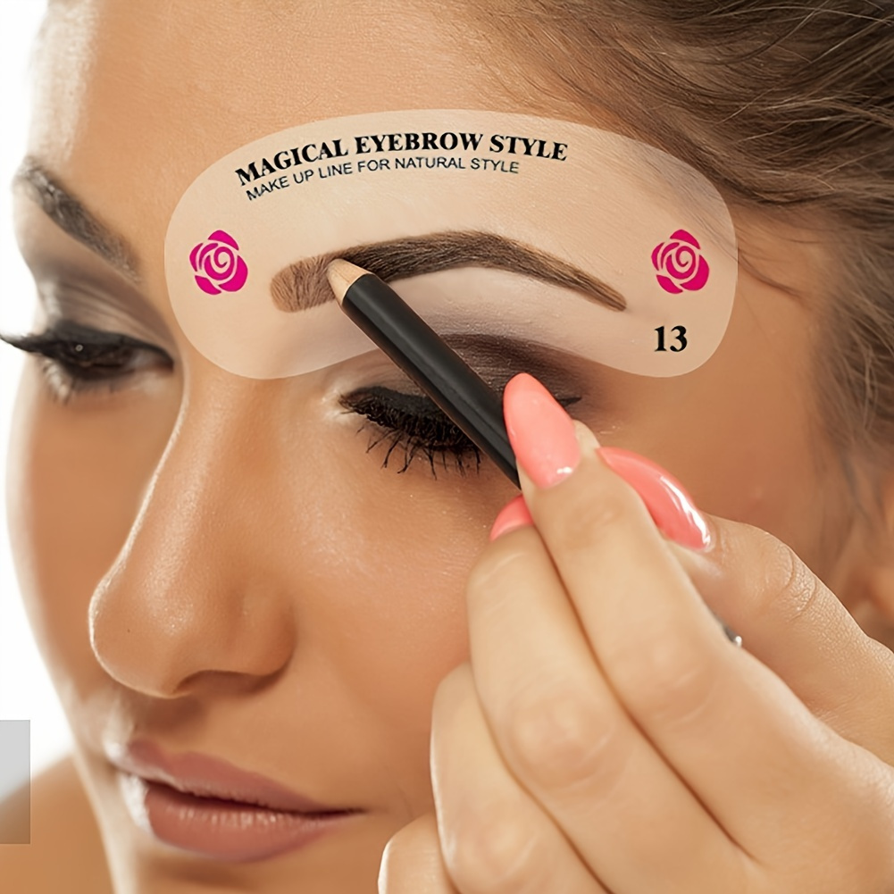 

24 Styles de Cartes à Sourcils, pour Sourcils, Cartes de de Sourcils, Façonnage des Sourcils, Cartes d'Eye-liner, Cartes à Sourcils, pour Sourcils, Outils de Beauté