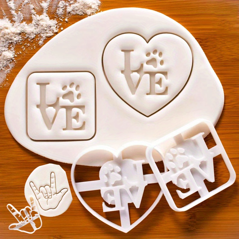 2/6pcs Lovely Heart Shape Metal Baking Pan for Pastry 3D Love Madeline  Cookies Stamps and Cutters for Cake Decorations and Tools