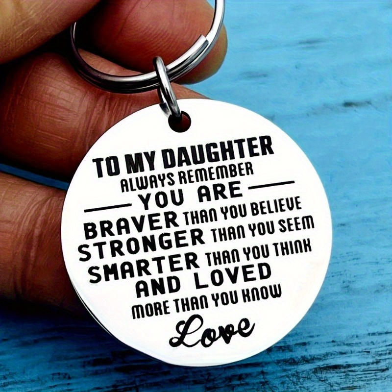1pc are than you believe keychain for son daughter birthday gift
