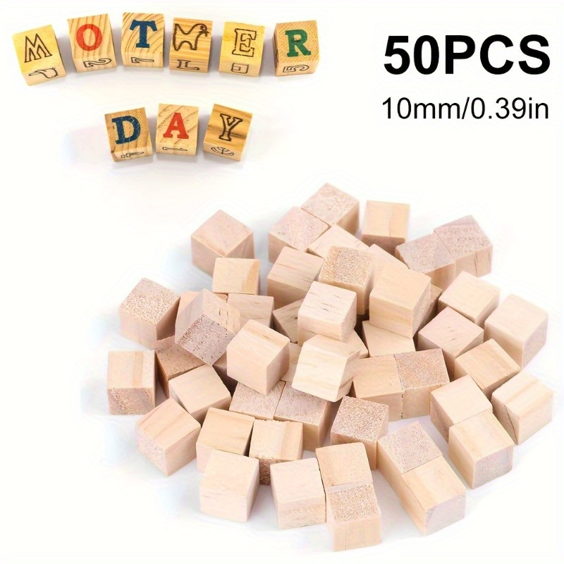 12 Packs Wooden Blocks for Crafts, 3.15 Inch Pine Wood Cubes, Wooden Cubes  for Paint, Stamp, Decorate, DIY Projects and Personalized Gifts,by