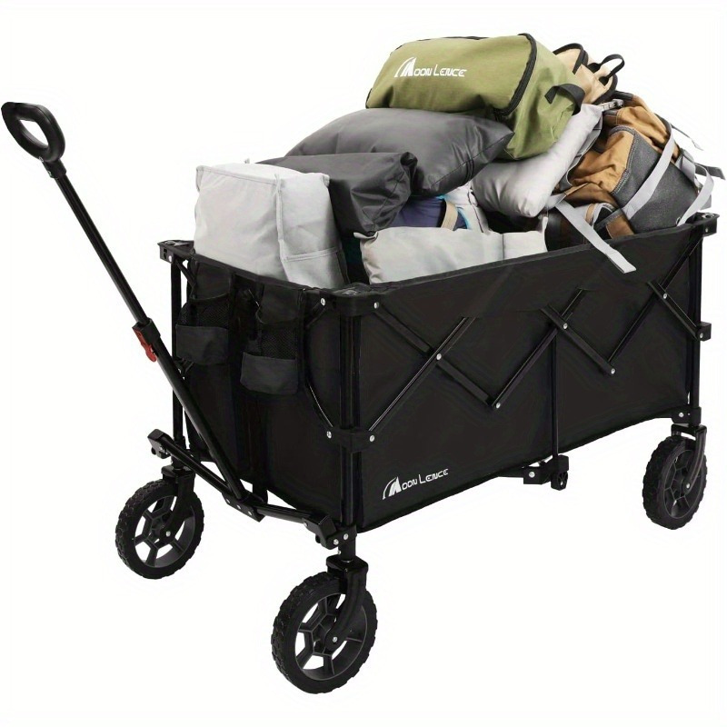 Carrito de compras plegable con ruedas, carrito plegable con cesta,  carritos utilitarios de 2 capas, carro al aire libre para comestibles,  camión de