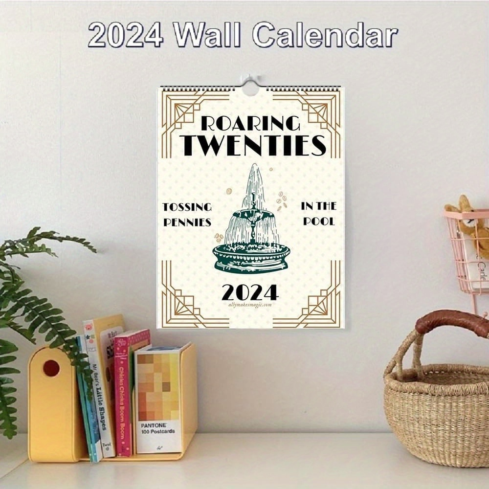 2024 Roaring Twenties Calendar Wall Calendar 2024 Ts Lyrics - Temu