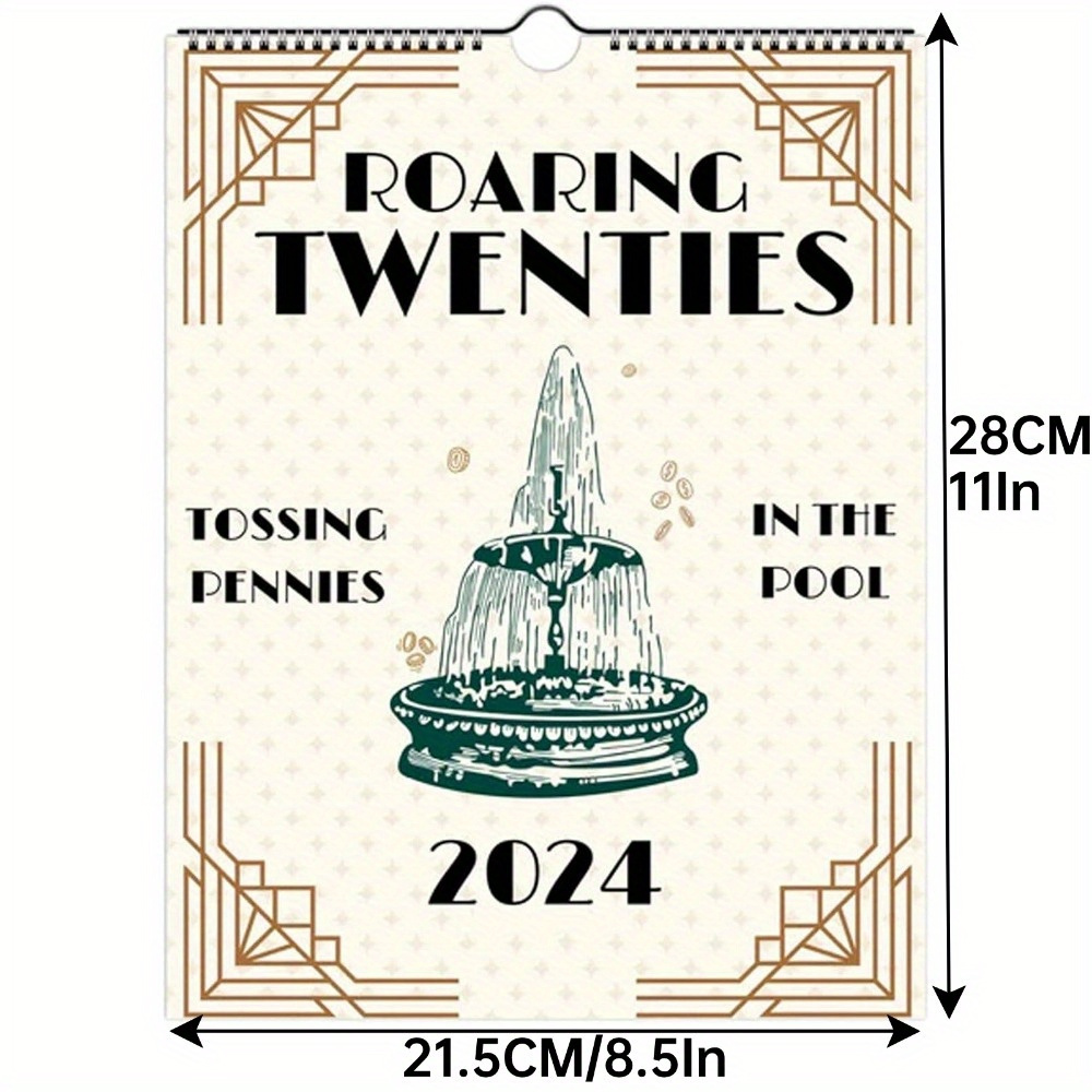 2024 Roaring Twenties Calendar Wall Calendar 2024 Ts Lyrics - Temu
