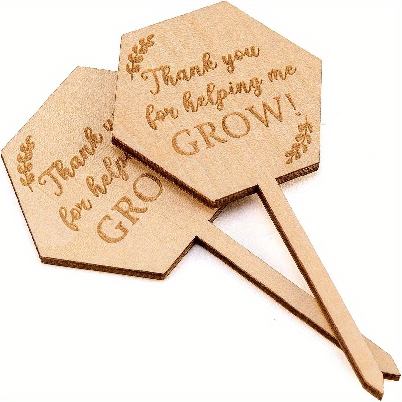 

20pcs, Thank You For Helping Me Grow Succulent Tags Teacher Appreciation Gifts, Hexagon Plant Stakes Labels Gift, Home Decor, Room Decor, Scene Decor, Weird Stuff, Cheap Suff, Cool Decor