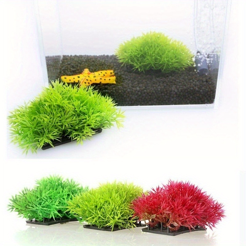 Taykoo Glowing Effect Kelp Decorative Seaweed Artificial Silicone Ornament for Fish Tank Aquarium, Size: Small, Green