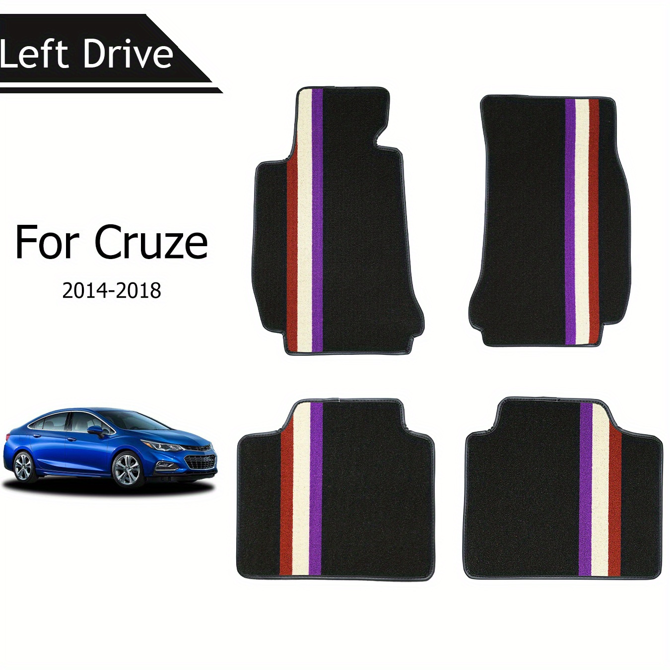 Alfombrillas de goma para Chevrolet Cruze (2008-2014) - alfombras para coche  - Geyer & Hosaja - 801/4C