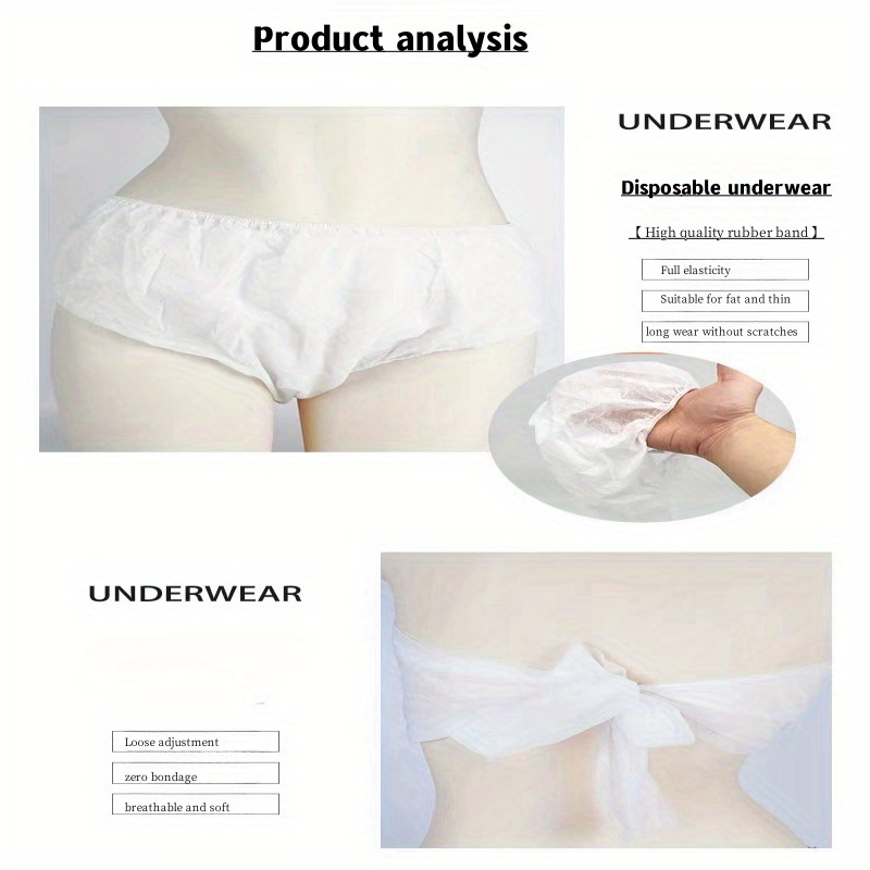 5 sets of Disposable Non-Woven Underwear Disposable Underpants Bra Spa  Panties 