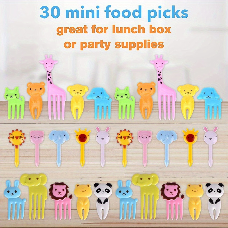 

30pcs, Animal Bento Deco Set, Mini Bento Decorations Set For Showers And Parties, Mini Cartoon , Bento Lunch Decor, Cute Stuff