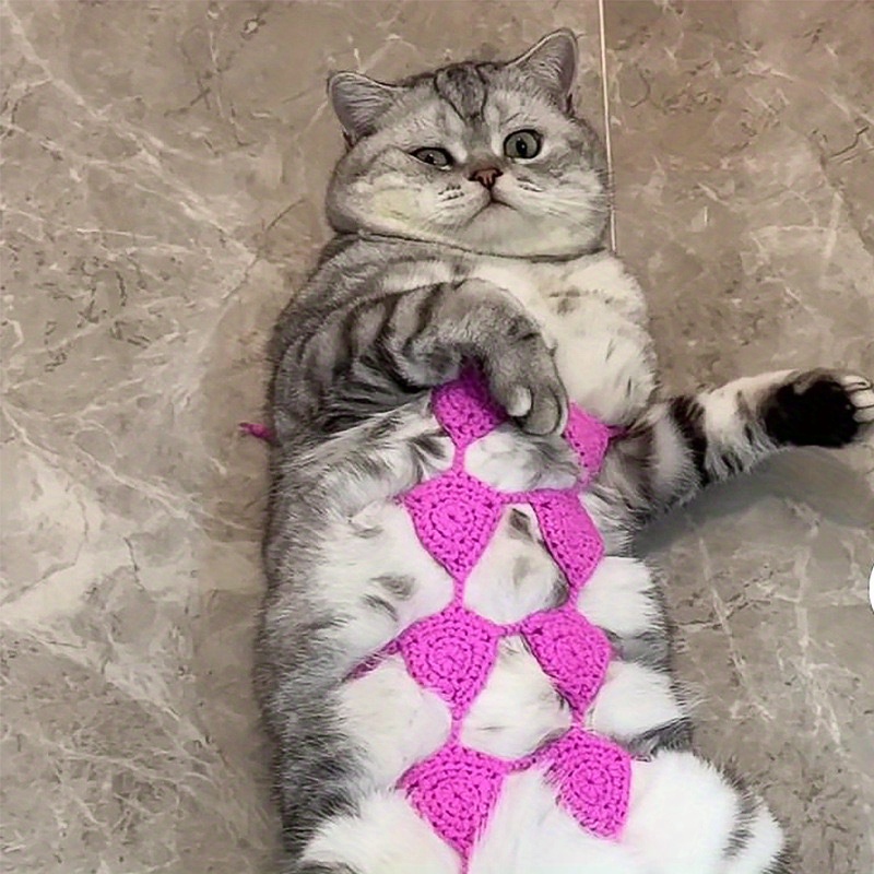 Pet Bikini Clothing Handwoven Pet Bra Party Cosplay Prop Pet Cat