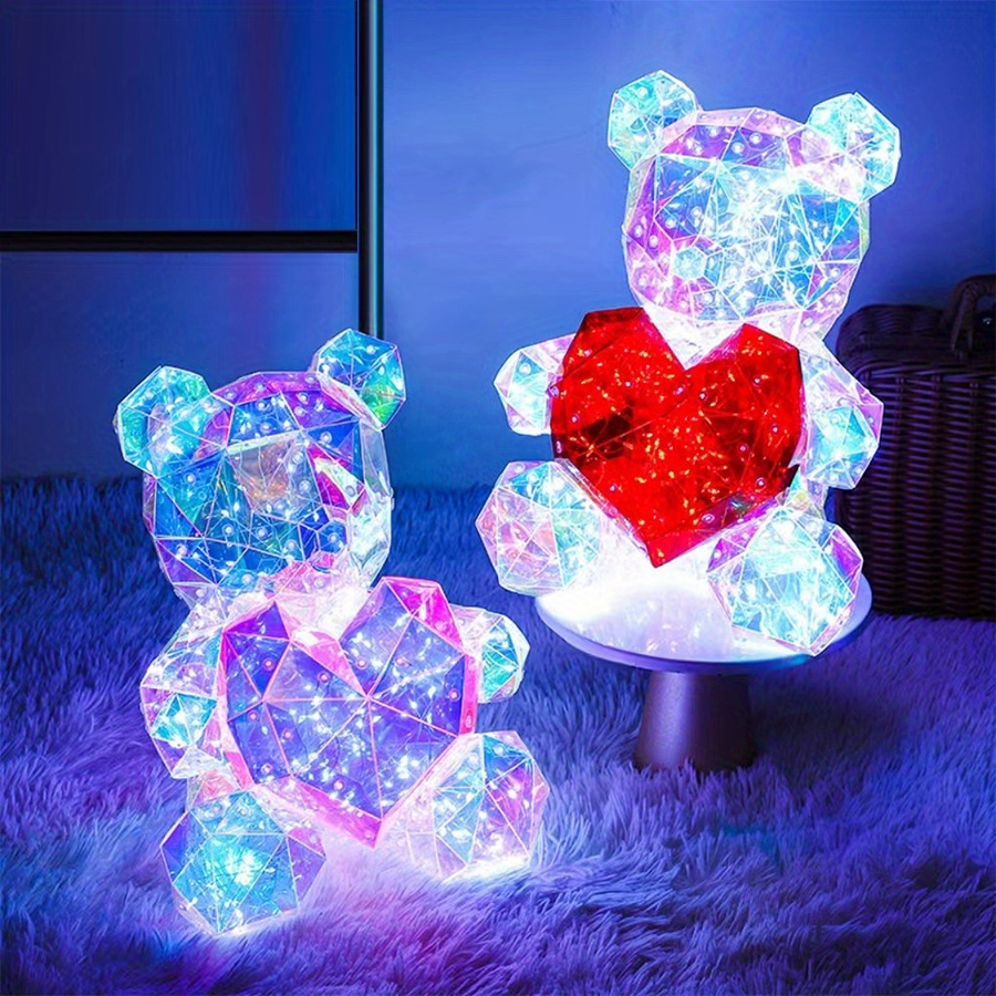Luz de noche LED personalizada para bebé con diseño de osito de peluche
