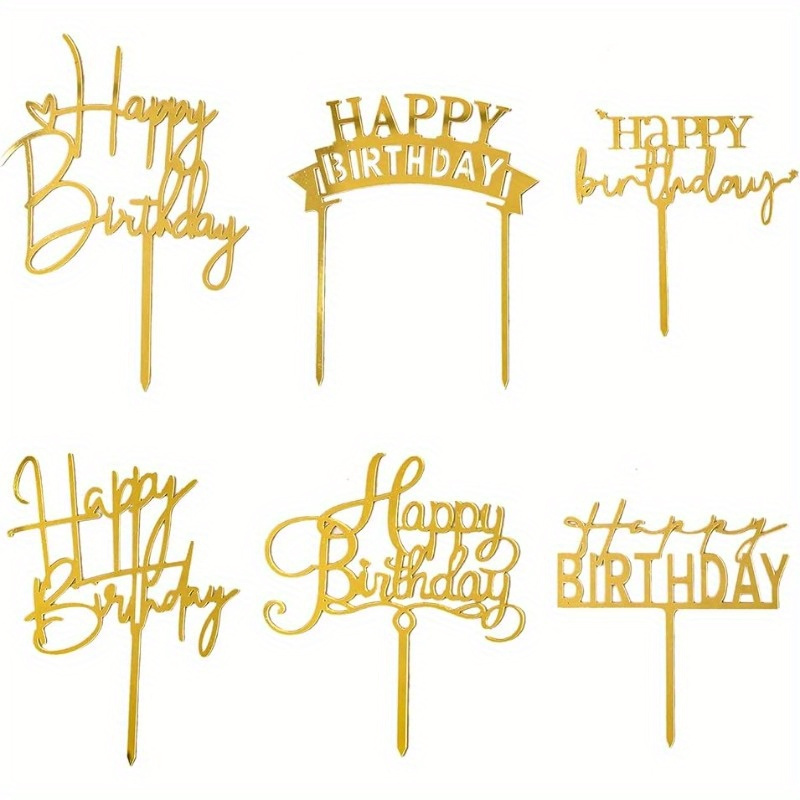Personalized Happy Birthday Cake Topper Glitter Cardstock Birthday Cake  Topper. Birthday Cake Sign. 