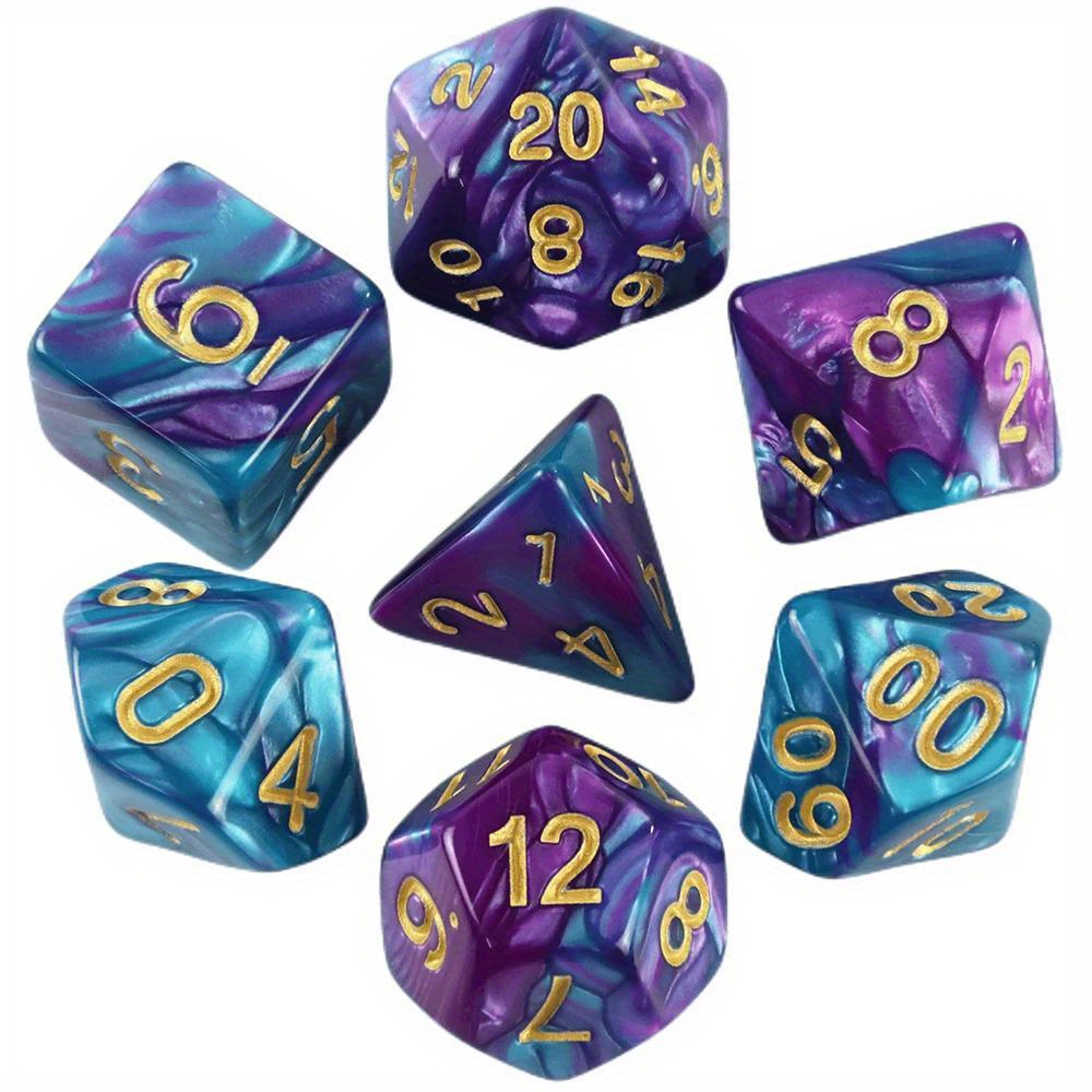 DND Dice Set - 30 X 7 Polyhedral Dice with Drawstring Bag
