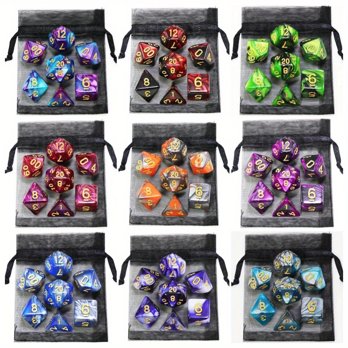 

Mixing Colours Game Dice Set With Bag, 9 Different Styles Available For Portable Toys