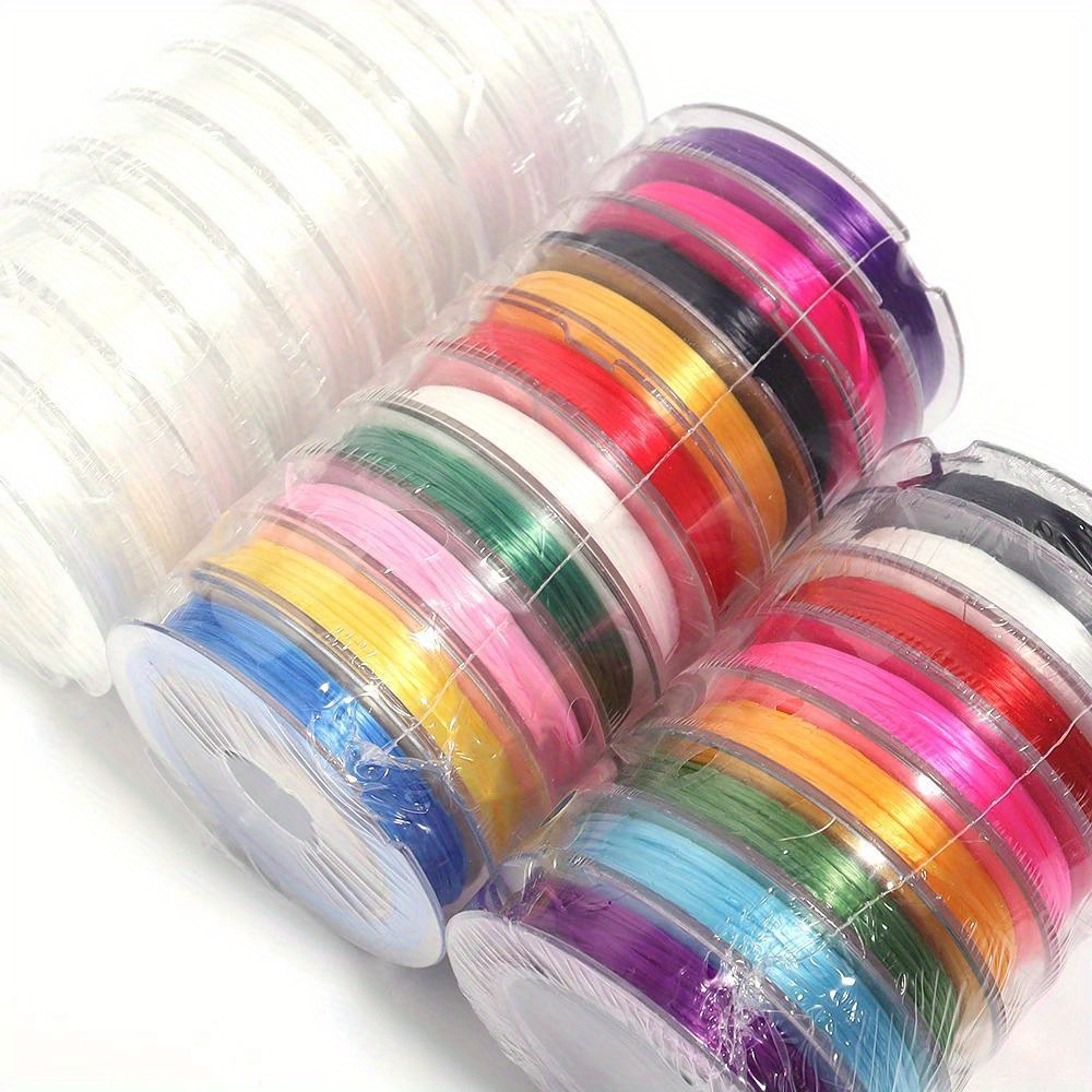 

10 Rolls Elastic Stretch Crystal String Cord Mixed Random Color For Jewelry Making Diy Beading Bracelet Necklace Thread Handmade Craft Supplies