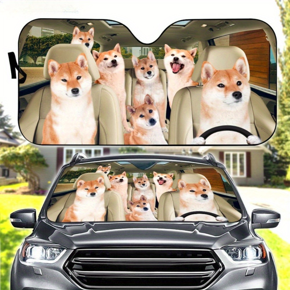 

Car Sunshade, Car Decoration, Windshield, Dog Lovers Gift, Dog Car Sunshad
