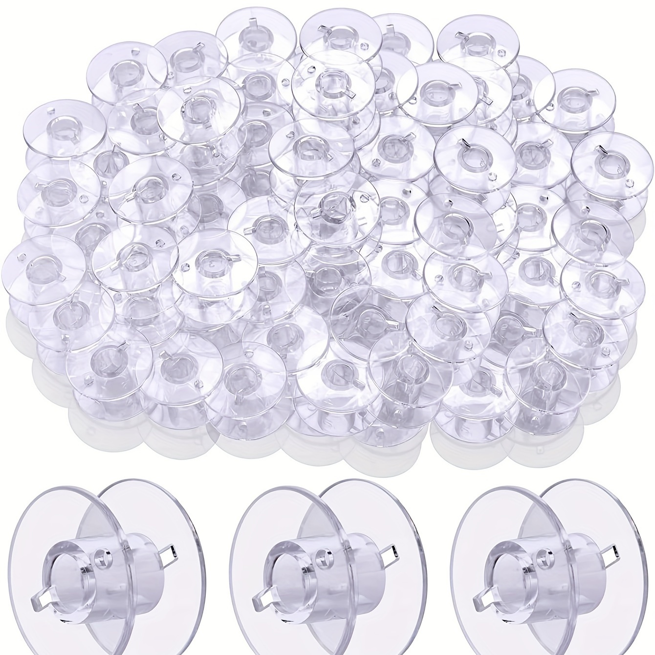 ZENITH 5pcs Clear Sewing Plastic spools bobbins for Brother Sewing