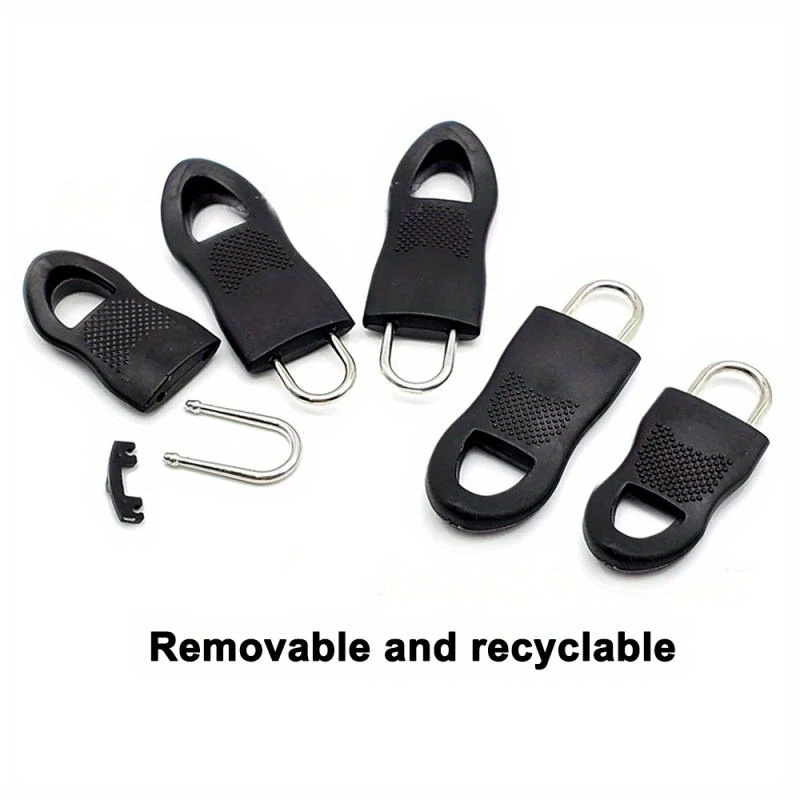 6Pcs Zipper Pull Tab Replacement Stainless Steel Rustproof Detachable  Colred Zipper Pull Replacement for Household Clothing Luggage Shoes Toys  Handbags Wallets(Black) - Yahoo Shopping