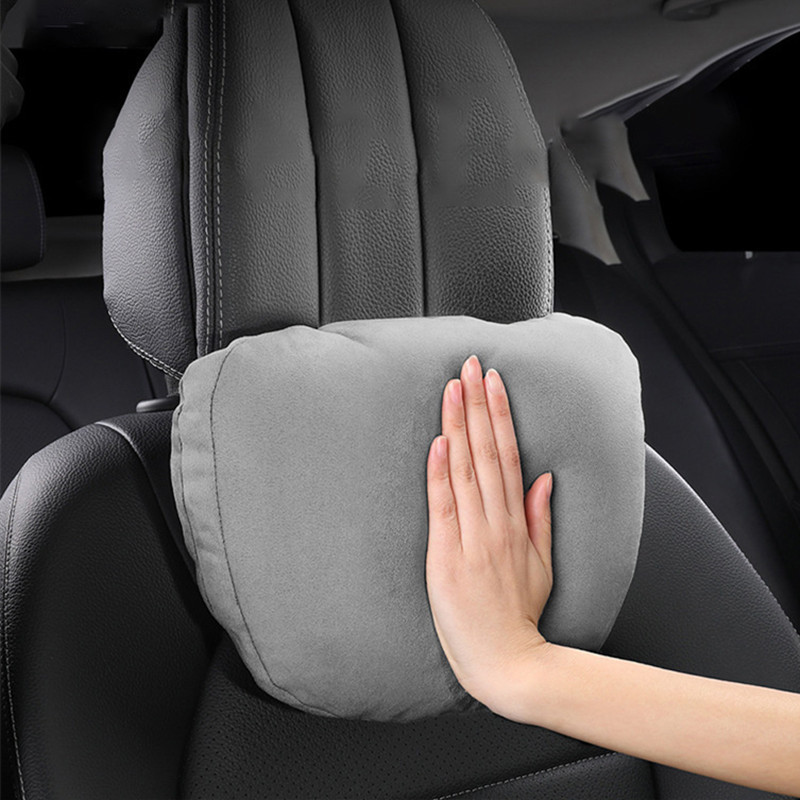 

1pc Universal Car Headrest Plush Neck Pillow - Soft Neck Support For Comfort And Relaxation