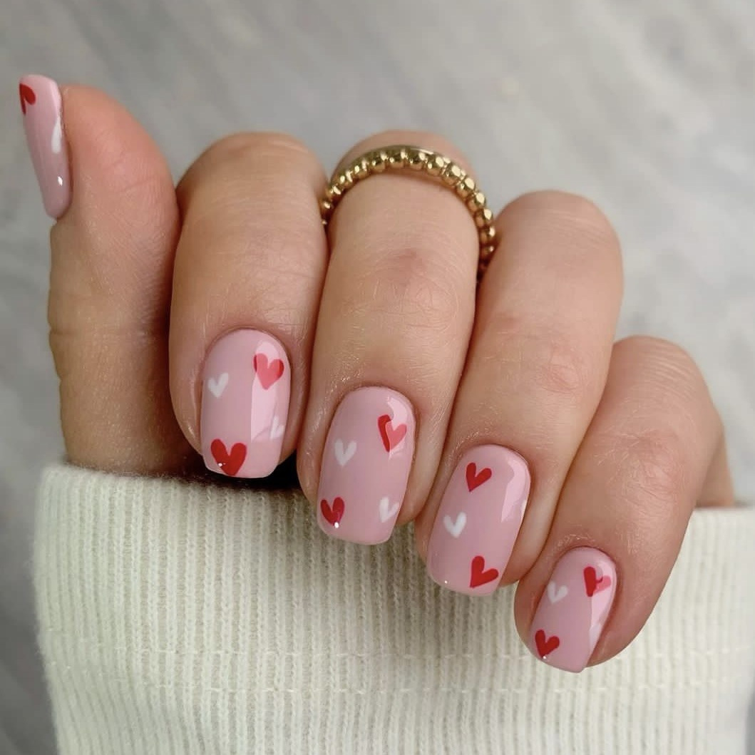Adorable Red Heart Nail Art Designs for 2023