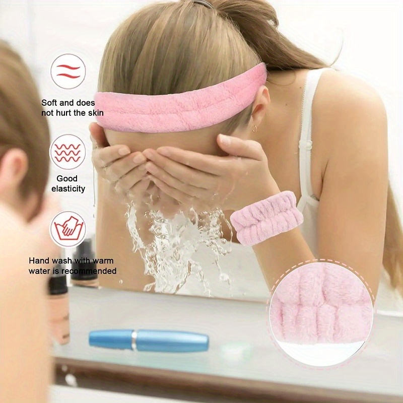 Microfiber Spa Makeup Headband + Wristbands
