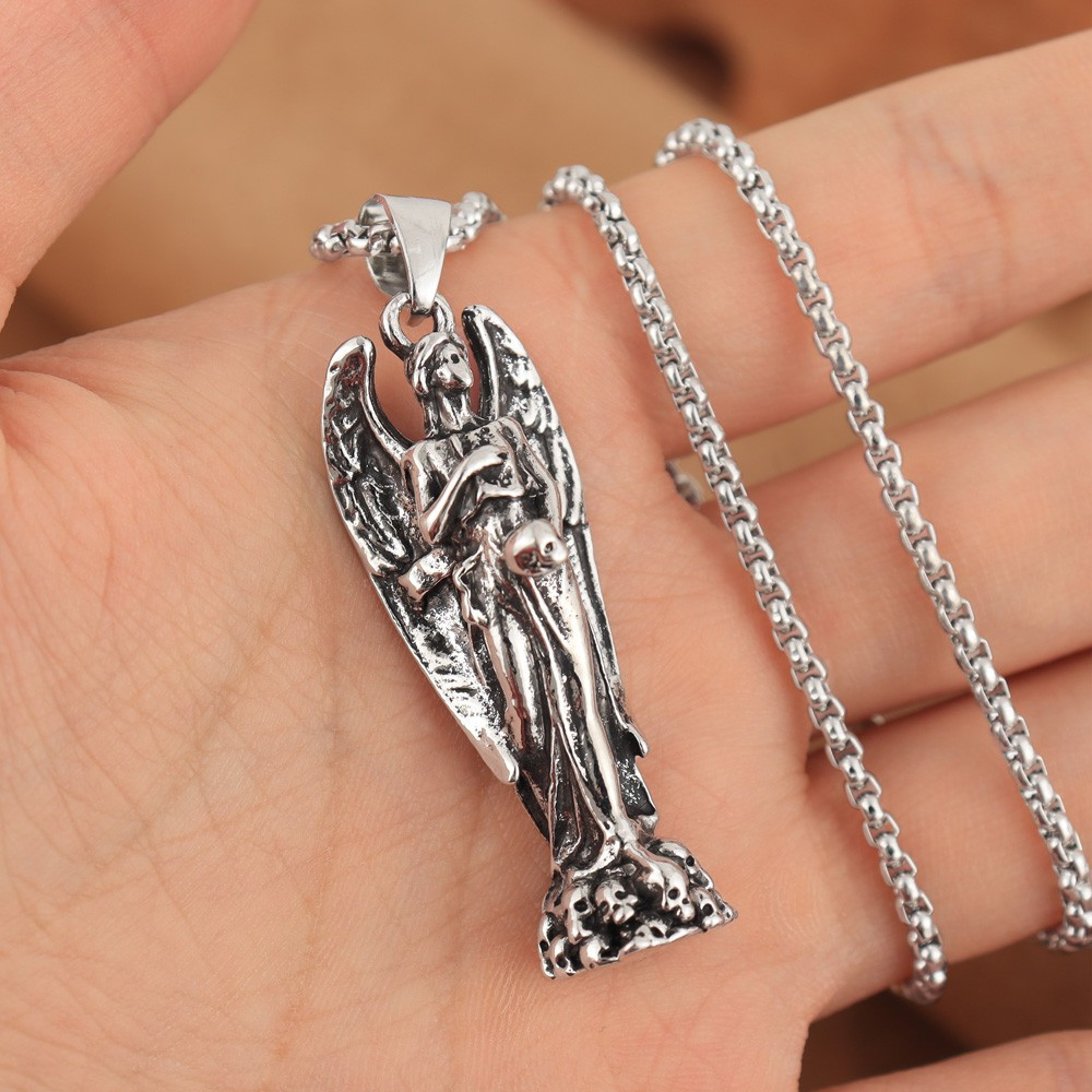 Creative Angel Cupid Ak47 Alloy Pendant Men Women Necklace - Temu Belgium