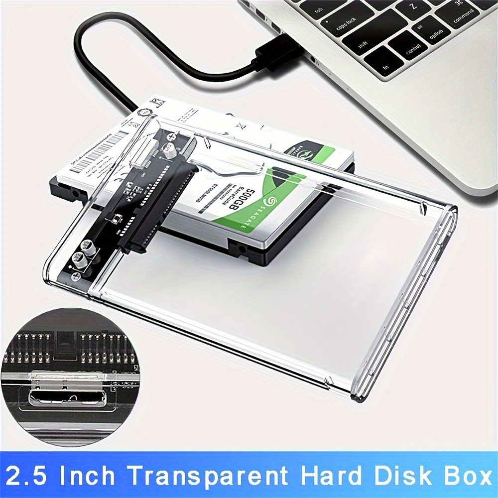 

1pcs 2,5 Pouces HDD SSD Boîtes De Disque Dur USB 3.0 Vers SATA III Boîtier De Disque Dur Externe Coque De Disque Dur Externe Boîtier De Disque Dur Externe HDD