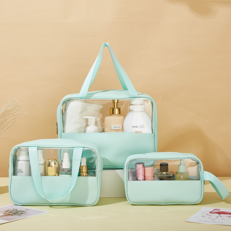 Juego de 2 bolsas de aseo para mujer, neceser de viaje para cosméticos,  maquillaje, artículos de tocador, bolsas de aseo de gran capacidad para